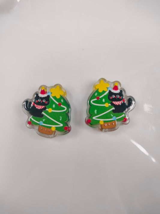 Acrylic Black Cat Beads