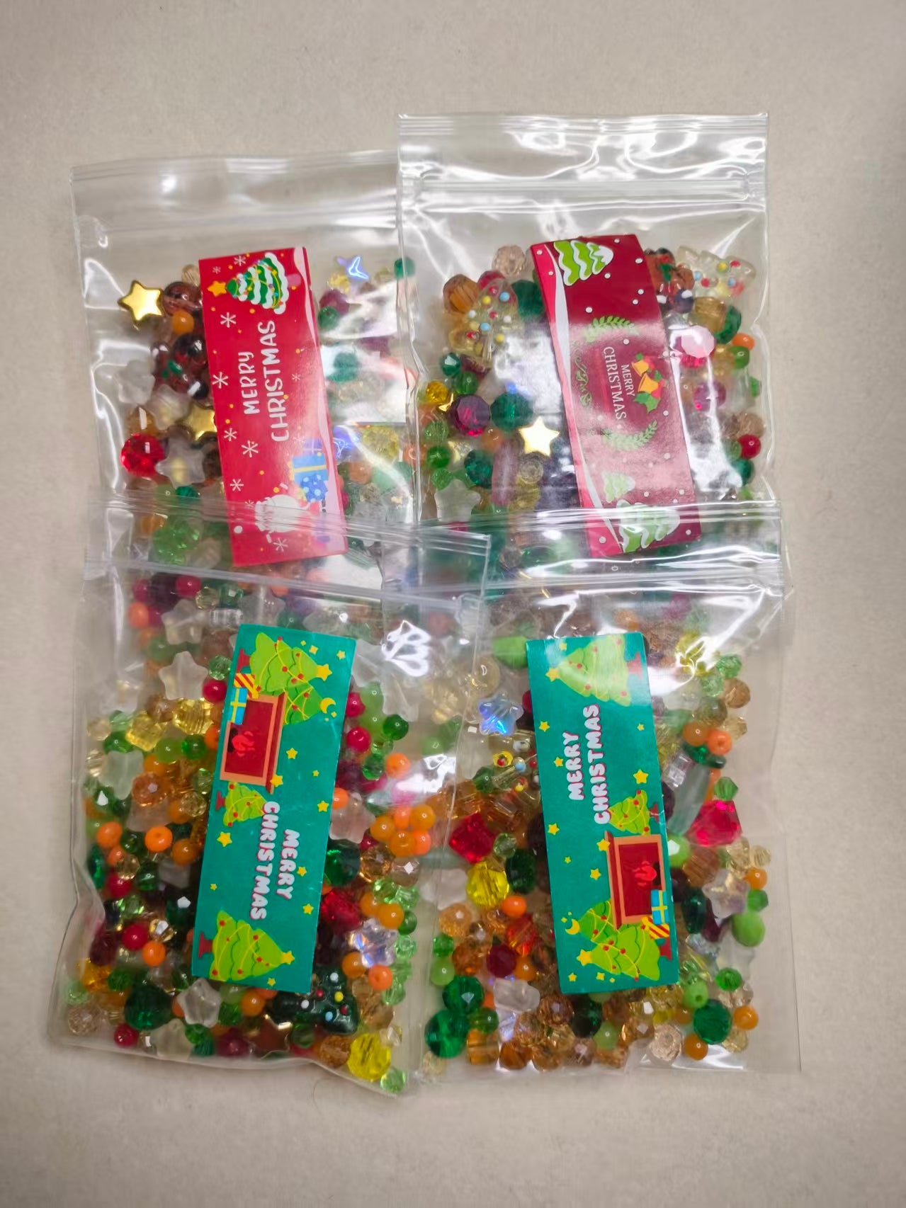 Christams Tree &Gingerbread Beads Bag