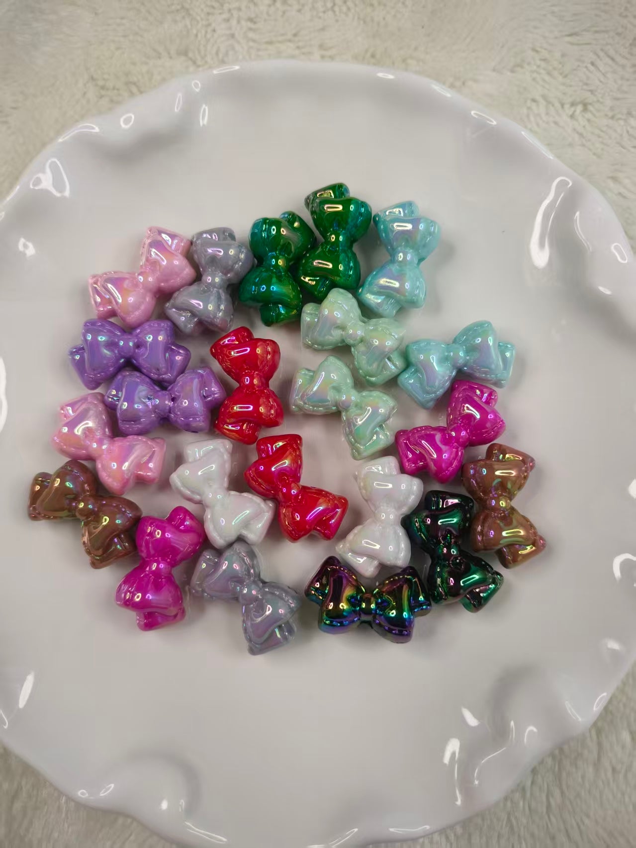🎀Acrylic  UV Bow Beads