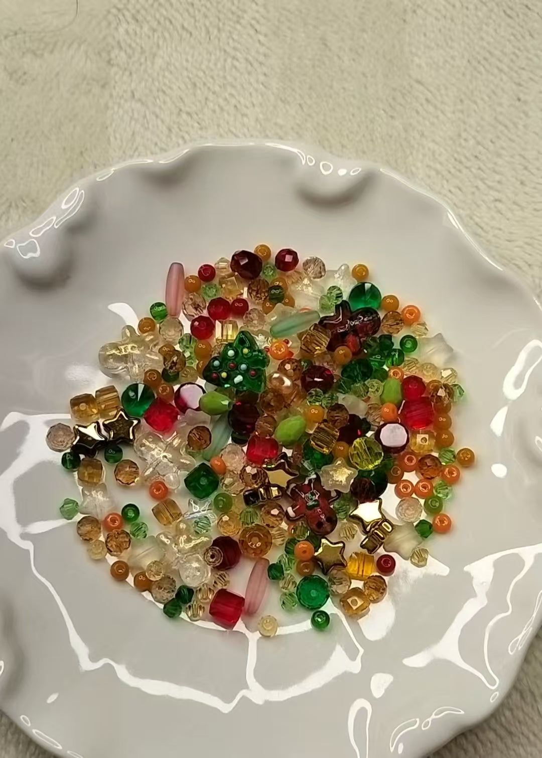 Christams Tree &Gingerbread Beads Bag