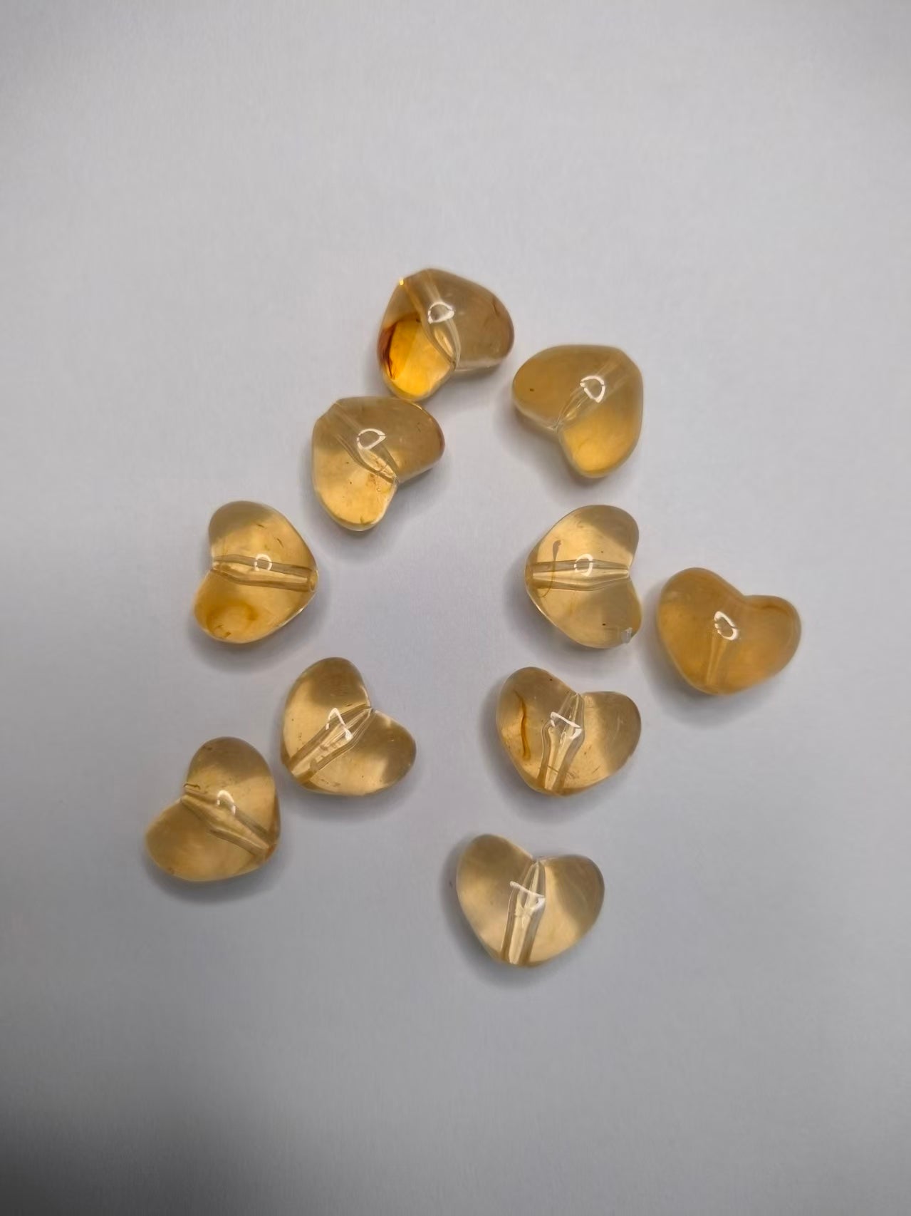 Heart Beads, Acrylic, Dyed