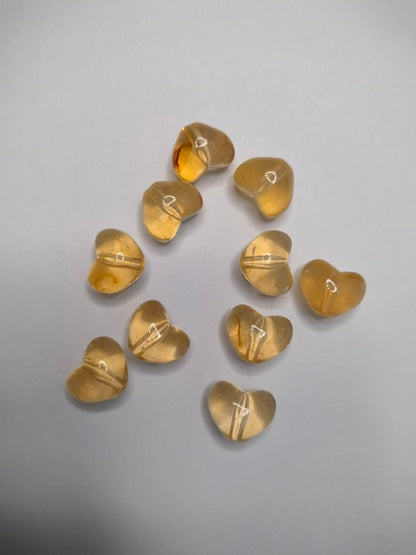 Heart Beads, Acrylic, Dyed