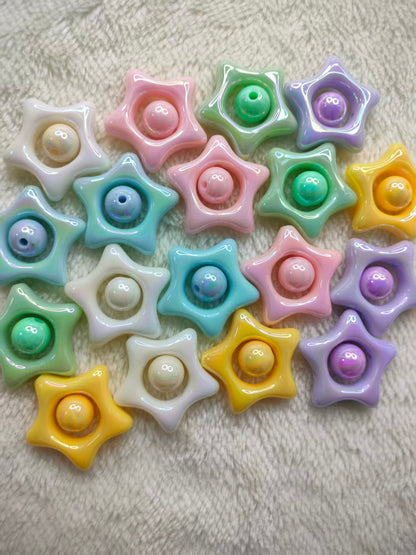 Shiny AB Plated Mixed Spring Colors Round