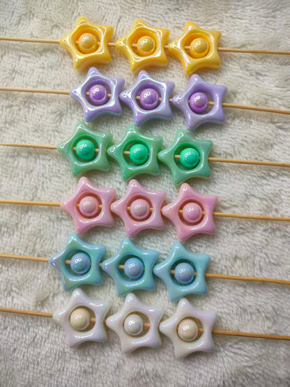 Shiny AB Plated Mixed Spring Colors Round