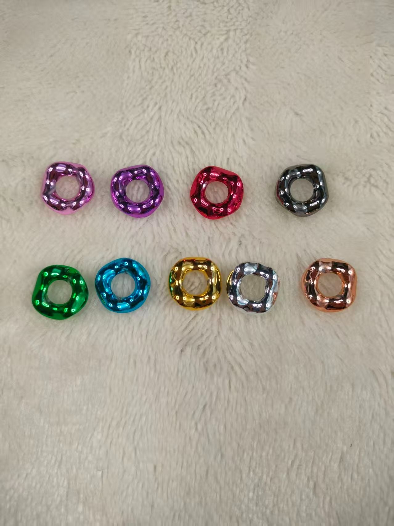 16mm Mix Spacer Beads, Wavy Spacer